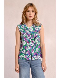 Sleeveless printed top