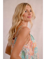 Printed camisole with thin straps