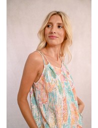 Printed camisole with thin straps