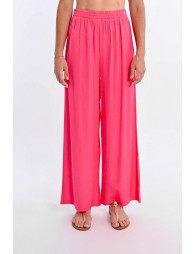 High-waisted fluid pants