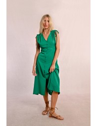 Robe mi-longue fluide