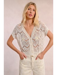 Short knitted vest