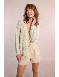 Cardigan en maille, col V