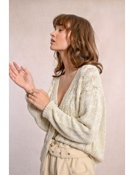 Cardigan en maille, col V