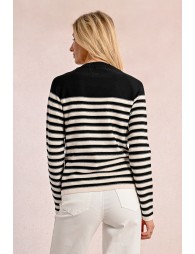 Long-sleeved knit sweater, sailor top