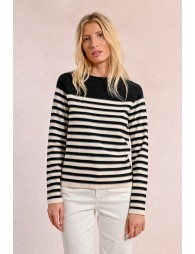 Long-sleeved knit sweater, sailor top