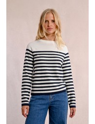 Long-sleeved knit sweater, sailor top