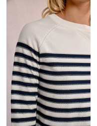 Long-sleeved knit sweater, sailor top