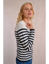 Long-sleeved knit sweater, sailor top