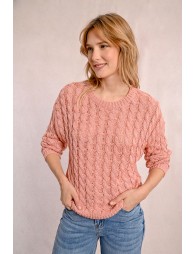 Cable knit sweater, long sleeves