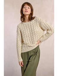 Cable knit sweater, long sleeves