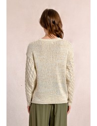 Cable knit sweater, long sleeves