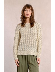 Cable knit sweater, long sleeves