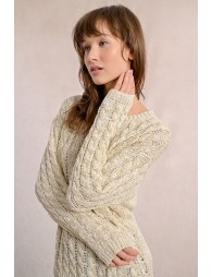 Cable knit sweater, long sleeves