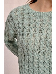 Cable knit sweater, long sleeves