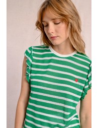 Sailor T-shirt with ruffled sleeves