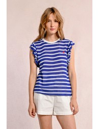 Sailor T-shirt with ruffled sleeves