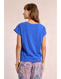 Fitted t-shirt with lace detail