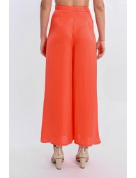 Pantalon taille haute, fluide