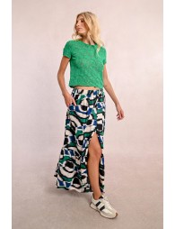 Long printed skirt