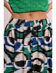 Long printed skirt