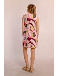 Short, straight printed dress