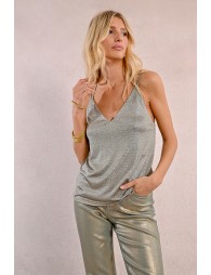 Iridescent cross-back camisole