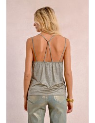 Iridescent cross-back camisole