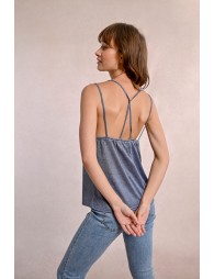 Iridescent cross-back camisole