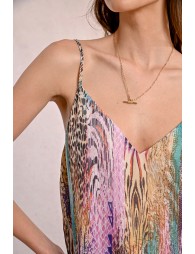 Semi-sheer printed camisole