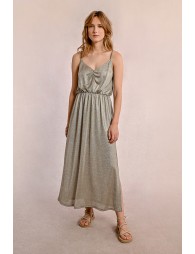 Robe longue irisée