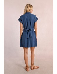 Robe chemise à dos nouable