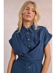 Robe chemise à dos nouable