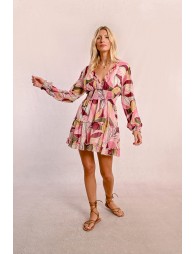 Robe imprimée à taille élastiquée