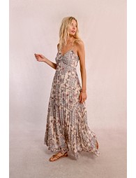 Long dress with straps and print