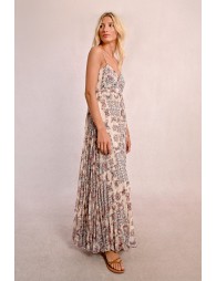 Long dress with straps and print