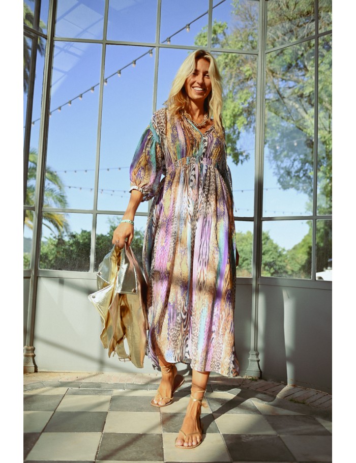 Long printed dress