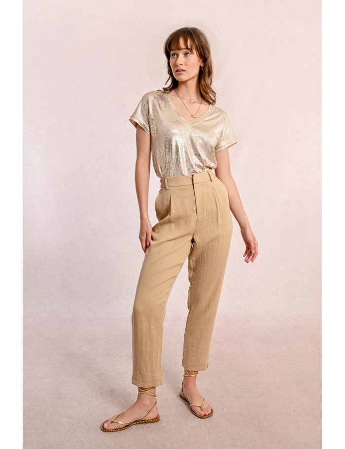 Linen carrot pants