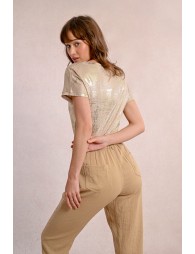 Linen carrot pants