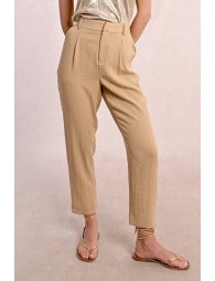 Linen carrot pants