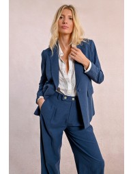 Blazer de manga larga con cuello y solapa