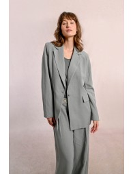 Blazer de manga larga con cuello y solapa