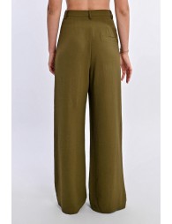 Wide pleated pants