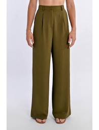 Wide pleated pants