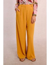 Wide pleated pants