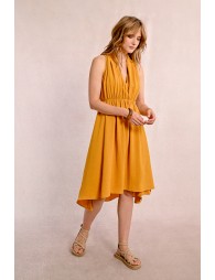 Robe courte plissée