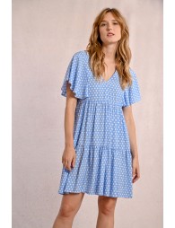 Short, flared polka dot dress