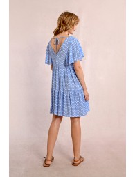 Short, flared polka dot dress