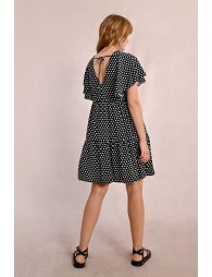 Short, flared polka dot dress