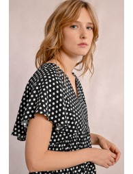 Short, flared polka dot dress